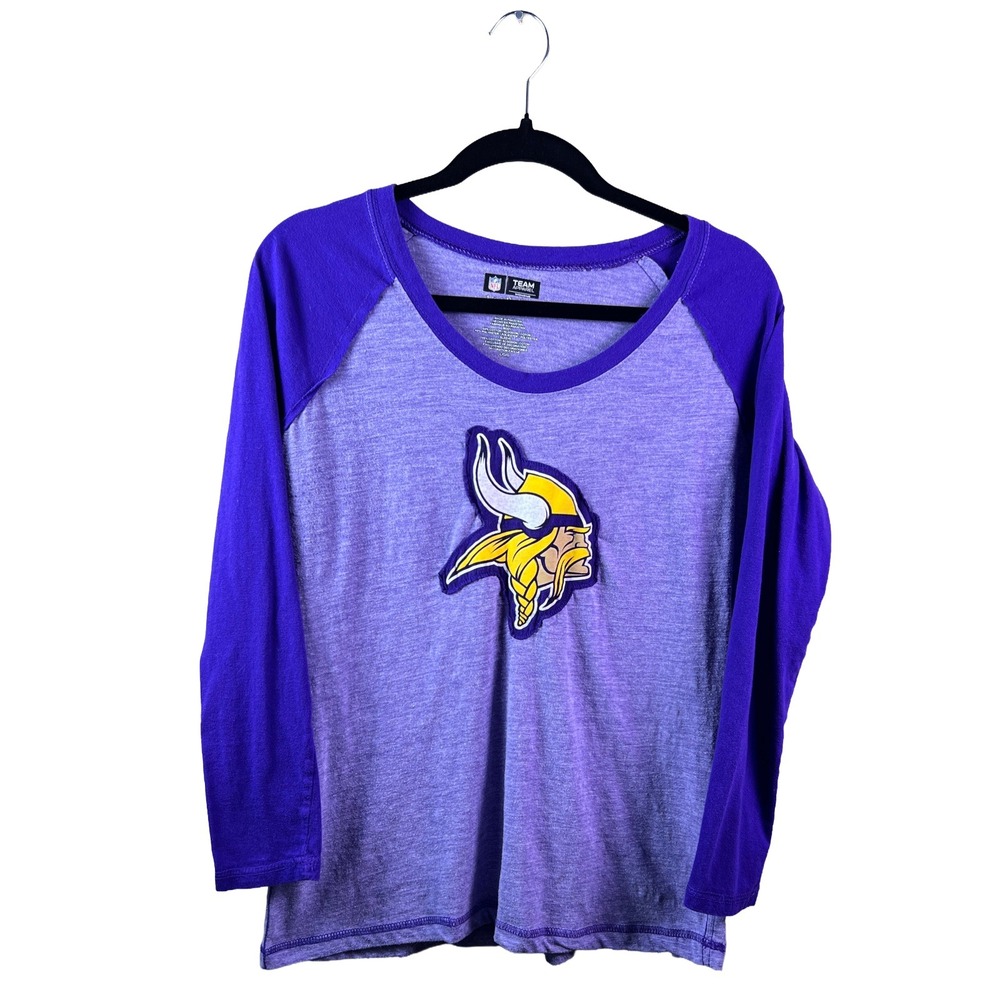 NFL Minnesota Vikings Raglan Shirt 2010s Women's L Blokecore